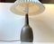 Vintage Danish Hares Fur Olive Glazed Ceramic Table Lamp from Palshus, 1950s, Image 5