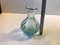 Art Deco Mint Blue Optical Glass Vase, 1920s 4
