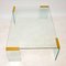 Vintage Italian Glass and Brass Coffee Table from Gallotti & Radice, 1970s 4