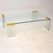 Italienischer Vintage Glas und Messing Couchtisch von Gallotti & Radice, 1970er 2