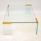 Vintage Italian Glass and Brass Coffee Table from Gallotti & Radice, 1970s 10