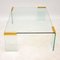 Vintage Italian Glass and Brass Coffee Table from Gallotti & Radice, 1970s, Image 10