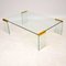 Vintage Italian Glass and Brass Coffee Table from Gallotti & Radice, 1970s 3