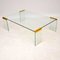 Vintage Italian Glass and Brass Coffee Table from Gallotti & Radice, 1970s, Image 3