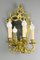 Brass and Bronze 3-Arm Mirrored Girandole Sconce, 1920s, Image 3