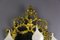 Brass and Bronze 3-Arm Mirrored Girandole Sconce, 1920s 8