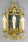 Brass and Bronze 3-Arm Mirrored Girandole Sconce, 1920s, Image 4