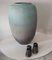 XXL Turquoise-Grey Coloured Floor Vase by Bontjes van Beek, 1940s 3