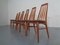 Vintage Eva Teak and leather Dining Chairs by Niels Koefoed for Hornslet Møbelfabrik, 1960s, Set of 6 4