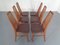 Vintage Eva Teak and leather Dining Chairs by Niels Koefoed for Hornslet Møbelfabrik, 1960s, Set of 6, Image 6