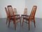 Vintage Eva Teak and leather Dining Chairs by Niels Koefoed for Hornslet Møbelfabrik, 1960s, Set of 6, Image 15