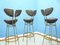 Mid-Century Leather and Steel Bar Stools, 1950s, Set of 4 4