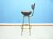 Mid-Century Leather and Steel Bar Stools, 1950s, Set of 4 8