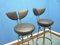 Mid-Century Leather and Steel Bar Stools, 1950s, Set of 4 6