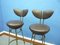 Mid-Century Leather and Steel Bar Stools, 1950s, Set of 4 7