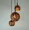 Mid-Century Swedish Brutalist Copper Cascade Ceiling Lamp, 1960s 10