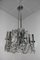 Steel and Crystal Chandelier by Oscar Torlasco for Esperia 1