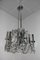Steel and Crystal Chandelier by Oscar Torlasco for Esperia, Image 1