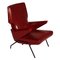 Mid-Century Italian Dark Red Leather Sofa in the Style of Svend Skipper, 1960s 1