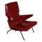 Mid-Century Italian Dark Red Leather Sofa in the Style of Svend Skipper, 1960s, Image 1