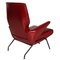 Mid-Century Italian Dark Red Leather Sofa in the Style of Svend Skipper, 1960s, Image 2