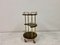 Small Round Lacquered Goatskin Bar Cart Trolley by Aldo Tura, 1950s 13
