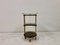 Small Round Lacquered Goatskin Bar Cart Trolley by Aldo Tura, 1950s, Image 12