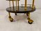 Small Round Lacquered Goatskin Bar Cart Trolley by Aldo Tura, 1950s, Image 8