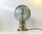 Vintage Scandinavian Gray Glass and Brass Table Lamp, 1970s 2