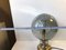 Vintage Scandinavian Gray Glass and Brass Table Lamp, 1970s, Image 3