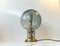 Vintage Scandinavian Gray Glass and Brass Table Lamp, 1970s, Image 1
