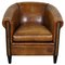 Vintage Dutch Cognac-Colored Leather Club Chair, Image 1