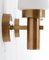 Mid-Century Scandinavian Brass and Glass Sconce, 1960s 6