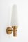 Mid-Century Scandinavian Brass and Glass Sconce, 1960s, Image 4