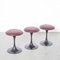 Black and Red Trumpet Base Stool, 1970s 8