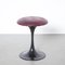 Black and Red Trumpet Base Stool, 1970s 1