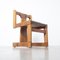 Dreibeiniger Stuhl aus massivem Pinienholz, 1970er 15