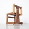 Dreibeiniger Stuhl aus massivem Pinienholz, 1970er 14