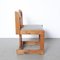Dreibeiniger Stuhl aus massivem Pinienholz, 1970er 5