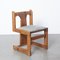Dreibeiniger Stuhl aus massivem Pinienholz, 1970er 1