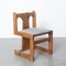 Solid Pine Tripod Dining Chair, 1970s, Image 1