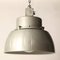 Lámpara de techo industrial vintage en gris metalizado, Imagen 1