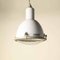 Vintage Industrial Grey Enamel Boll Glass Pendant Lamp 1