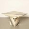 Vintage Square Striped Marble Table, Image 1