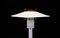 Mid-Century Danish White and Red Metal Table Lamp, 1970s, Image 2