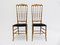 Model Alta Chairs by Gaetano Descalzi for Chiavari Campanino, 1950s, Set of 4 1
