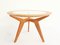 Architectural Round Maple and Glass Table Attributed to Osvaldo Borsani, 1950s 1