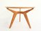 Architectural Round Maple and Glass Table Attributed to Osvaldo Borsani, 1950s, Image 2