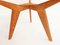Architectural Round Maple and Glass Table Attributed to Osvaldo Borsani, 1950s, Image 6