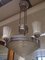 Lámpara de techo de níquel y vasos geométricos de Jules Leleu para Maison Leleu, años 30, Imagen 7